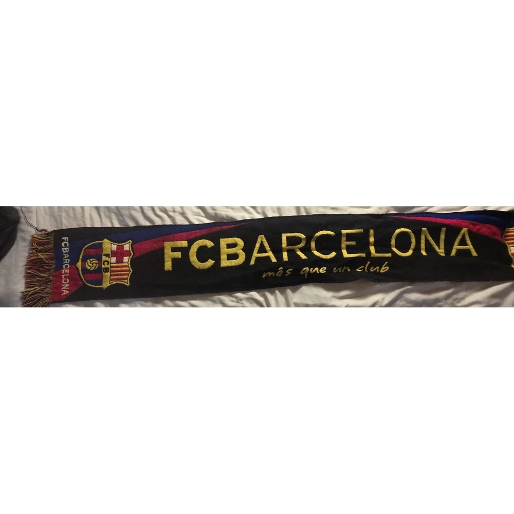 FC Barcelona Soccer Scarf Block Core Gorpcore Reversible Fan Muffler